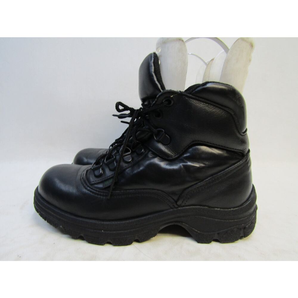 Thorogood Womens Size 7 W Black Leather Lace Up Works Boots